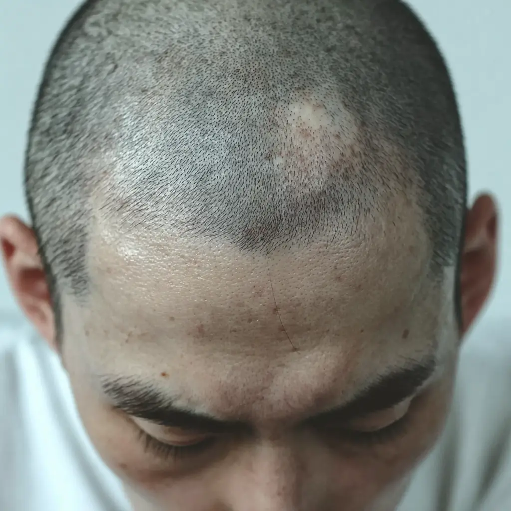 남성 M자 탈모 관리 전후 비교