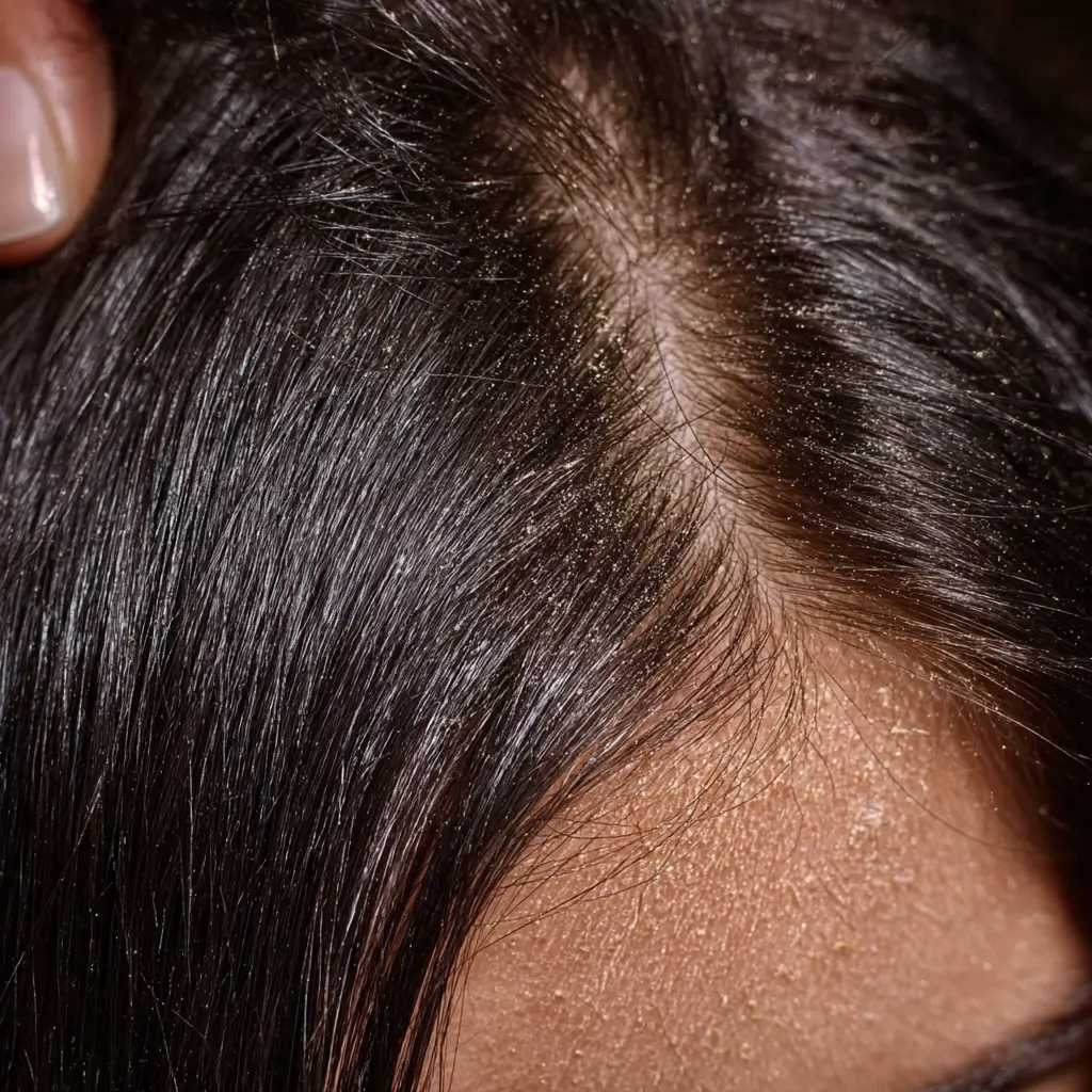 염색 후 자극받은 두피 이미지