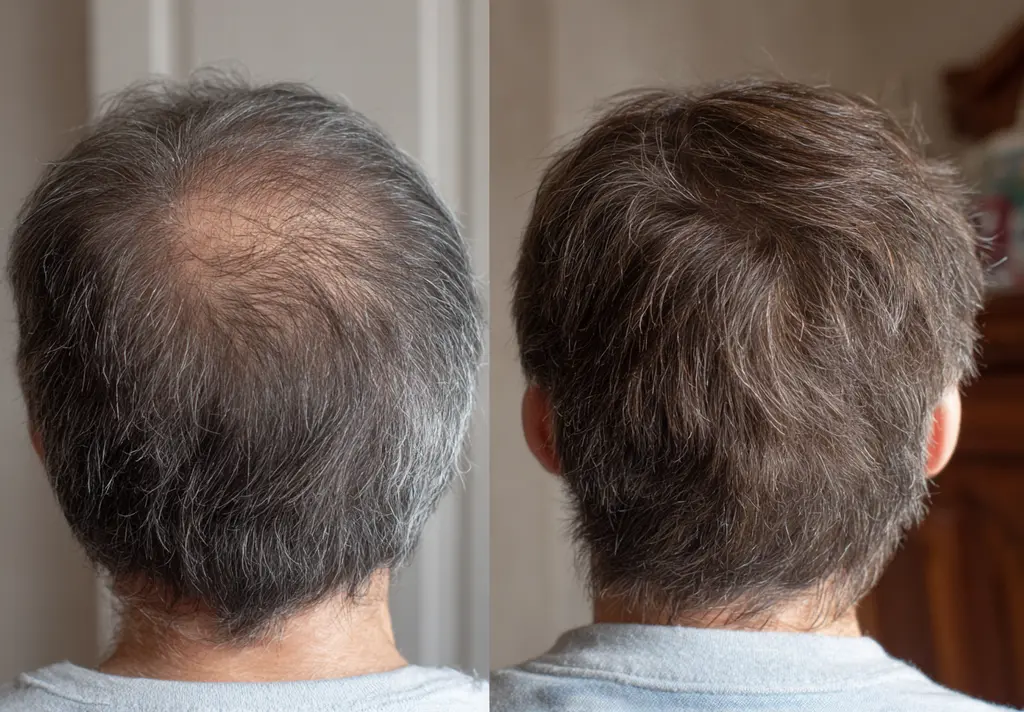 스트레스성 탈모 관리 전후 사진