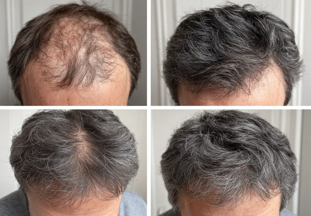 남성 두피 관리 후 개선된 모습