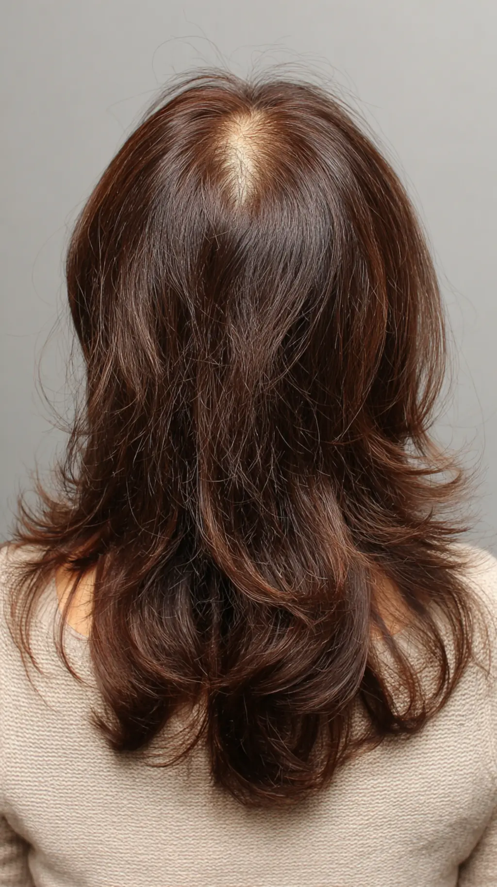 산후탈모로 고민하는 여성의 두피